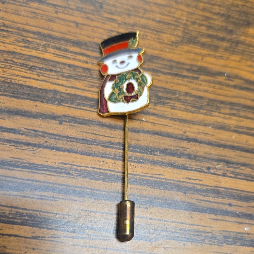 Festive Snowman Lapel Pin